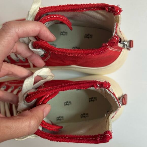 R13 Kirk High Top Sneaker Red Canvas + Distressed White Platform EU 38 US 8 - Picture 10 of 12